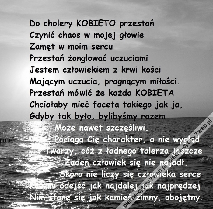 Do cholery KOBIETO