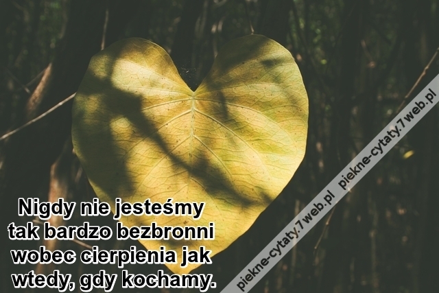 Nig­dy nie jes­teśmy tak bar­dzo ...