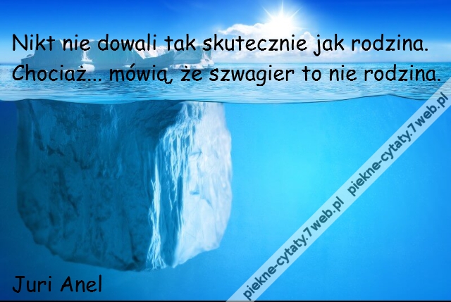 Nikt nie dowali tak skutecznie jak rodzina.\r\nChociaż... mówią, że szwagier to nie rodzina.\r\n\r\n\r\n\r\n\r\n\r\n\r\nJuri Anel