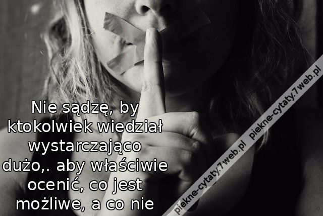 Nie sądzę, by ktokolwiek wiedział wystarczająco dużo,. aby właściwie ocenić, co jest możliwe, a co nie