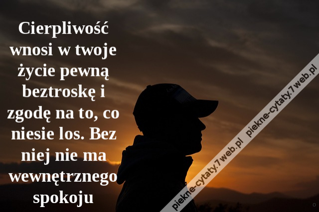 Cierpliwość wnosi w twoje życie pewną beztroskę i zgodę na to, co niesie los. Bez niej nie ma wewnętrznego spokoju